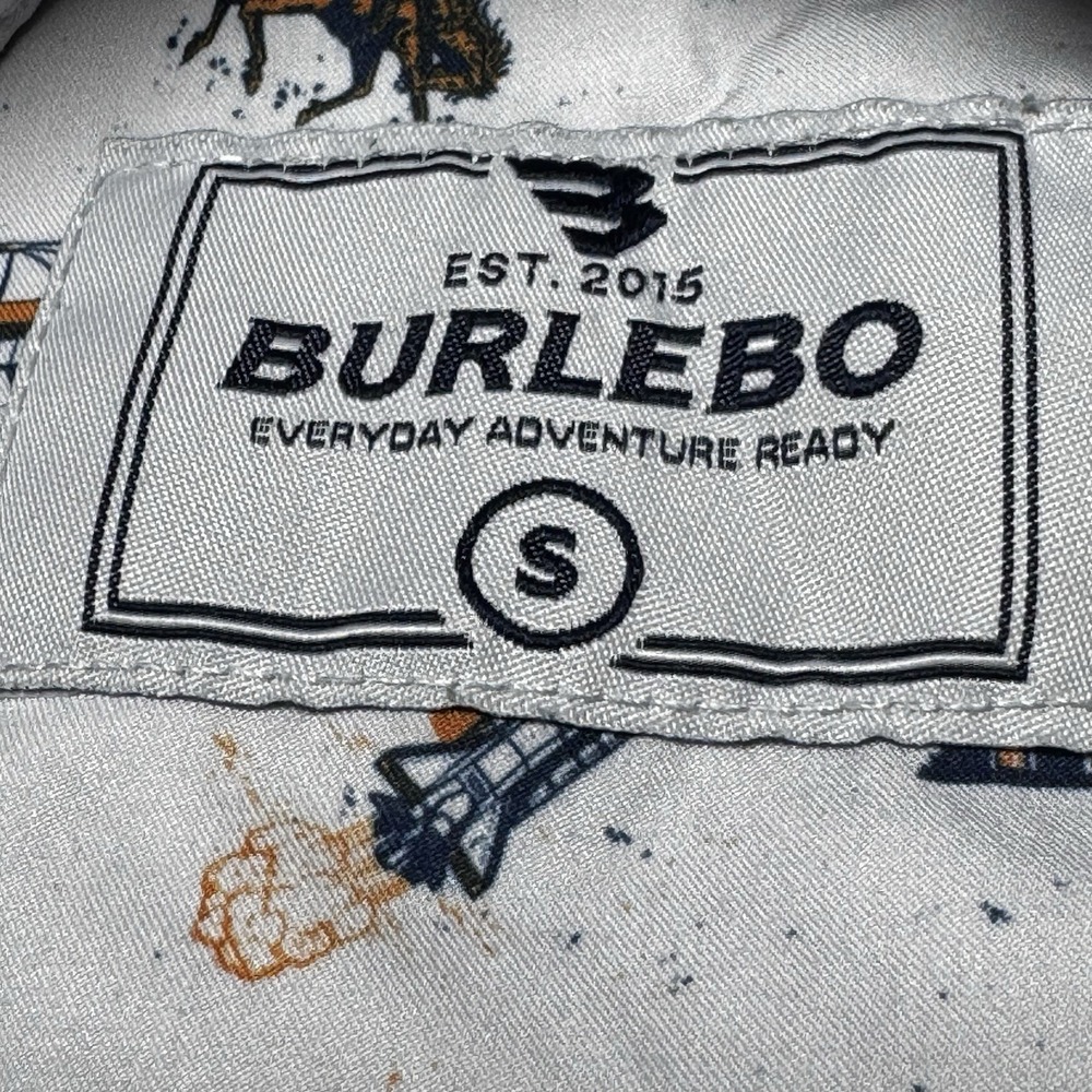 Burlebo Western Rodeo Print Button Up Shirt Mens Small Cowboy - Picture 4 of 5